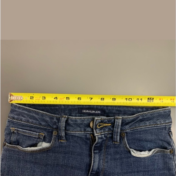 Calvin Klein Jeans Ankle Skinny Denim Women's Size 4 28x25 Blue Mid Rise - Picture 3 of 14